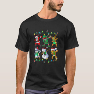 Camiseta Dabbing Santa Friends Navidad Regalos Niños Chicas