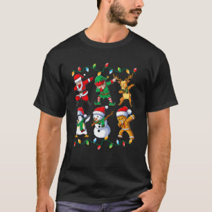 Camiseta Dabbing Santa Friends Navidad Regalos Niños Chicas
