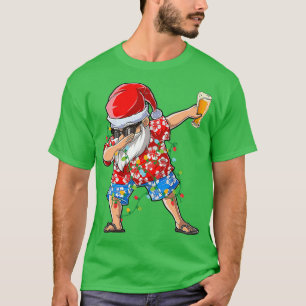 Camiseta Dabbing Santa Hawaii Xmas Beer T