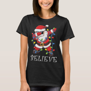 Camiseta Dabbing Santa In Sunglass cree árbol navideño