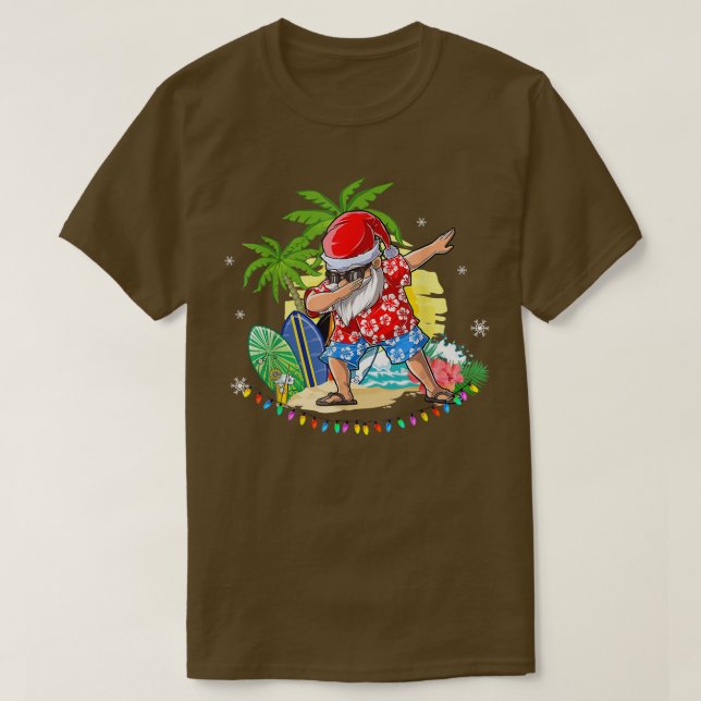 Camiseta Dabbing Santa Navidades en julio Boys Hawai  (Diseño del anverso)
