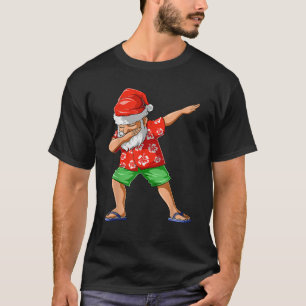Camiseta Dabbing Santa Navidades En Julio Fiesta Hawaiano S