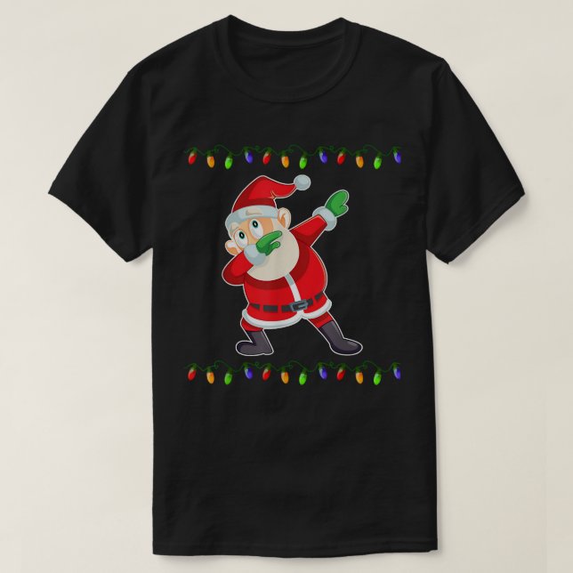 Camiseta Dabbing Santa Navidades enciende Dab Funny Santa C (Diseño del anverso)