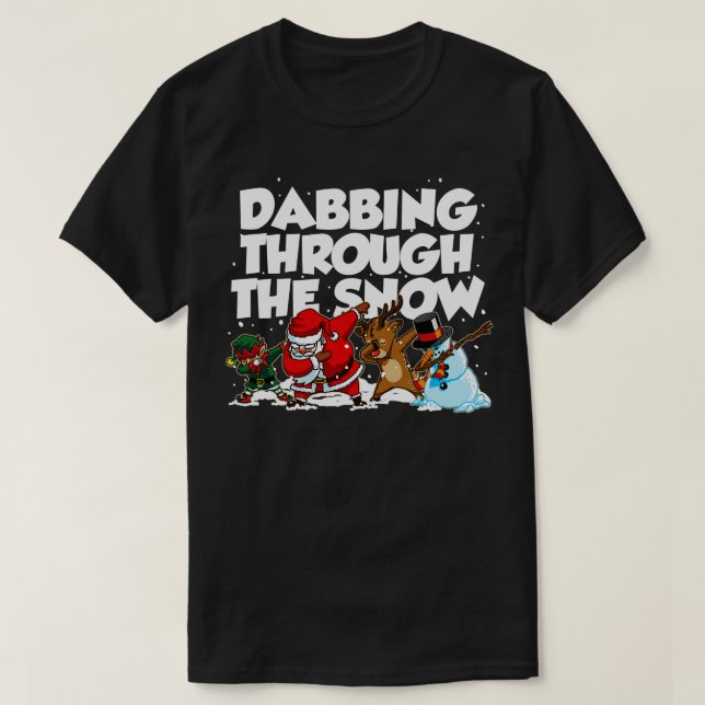 Camiseta Dabbing Santa Navidades Tshirt Gift Dab Santa Clau (Diseño del anverso)