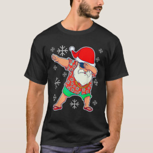 Camiseta Dabbing Santa Navidades Verano Tropical Hawai X