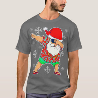 Camiseta Dabbing Santa Navidades Verano Tropical Hawai X
