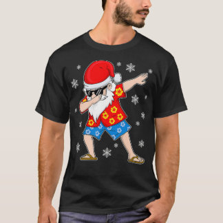Camiseta Dabbing Santa Navidades Verano Tropical Hawai X