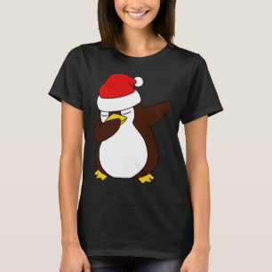 Camiseta Dabbing Santa Penguin Xmas Para Chicas Y Para Niño