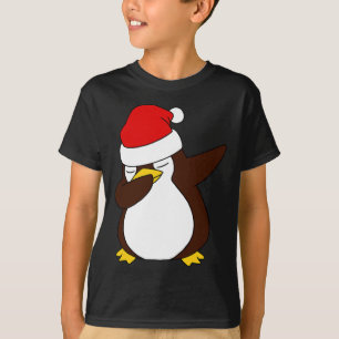 Camiseta Dabbing Santa Penguin Xmas Para Chicas Y Para Niño