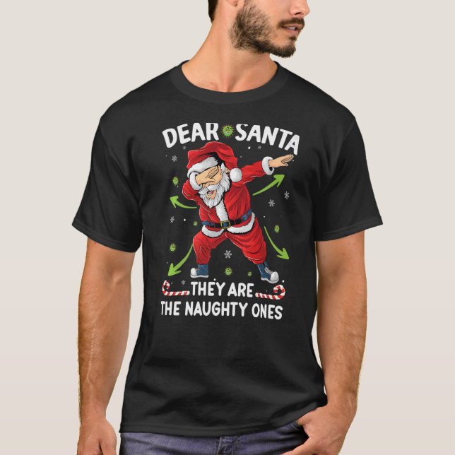 Camiseta Dabbing Santa Querido Papá Noel Son Los Ratos (Anverso)