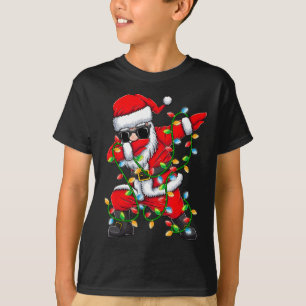 Camiseta Dabbing Santa Xmas enciende Chicas niños niños Nav