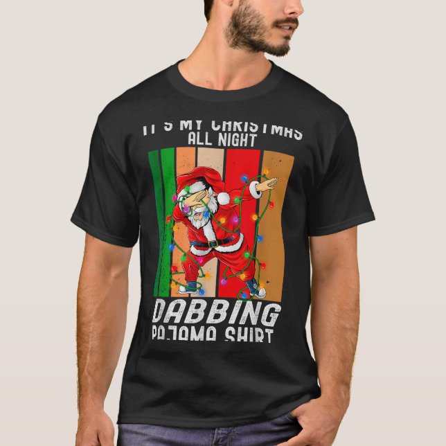 Camiseta Dabbing Santaclaus All Christmas Night Dab Dance  (Anverso)