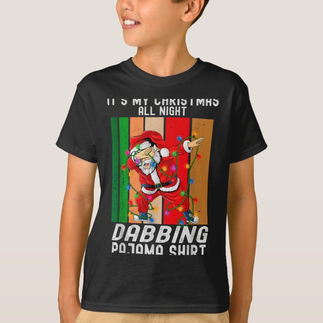 Camiseta Dabbing Santaclaus All Christmas Night Dab Dance  (Anverso)