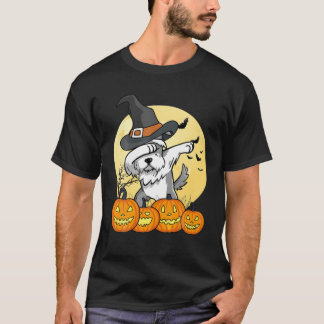 Camiseta Dabbing Schnauzer Dab Dance Funny Dog Halloween Gi