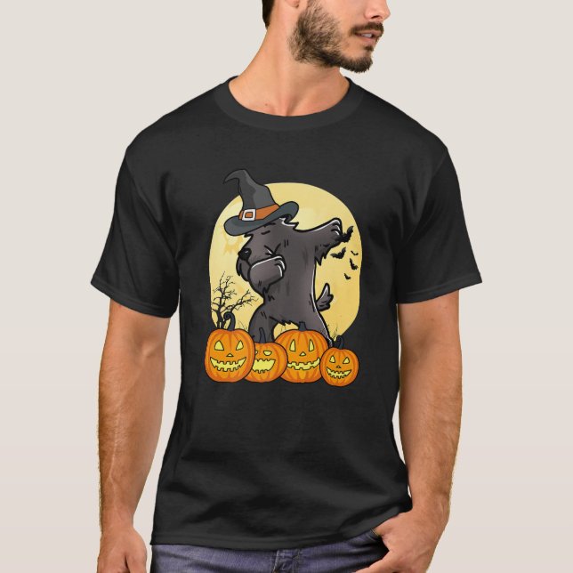 Camiseta Dabbing Scottish Terrier Dab Dance Funny Dog Hallo (Anverso)