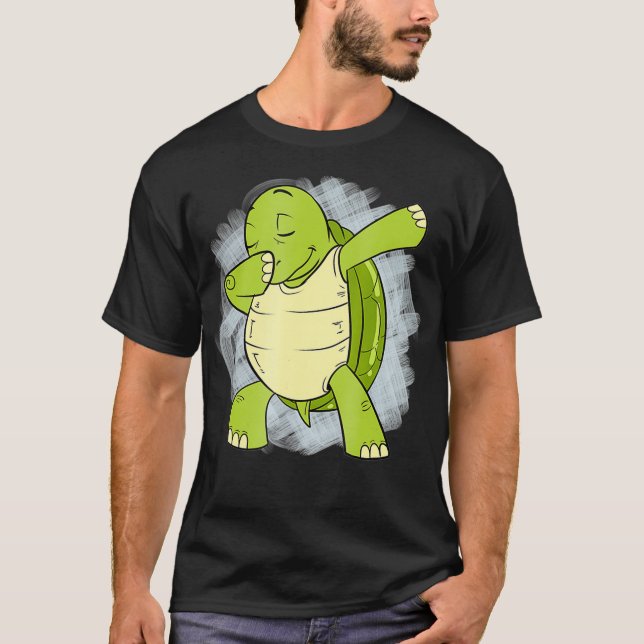 Camiseta Dabbing Sea Turtle Dance Move Tee Disco Fiesta (Anverso)