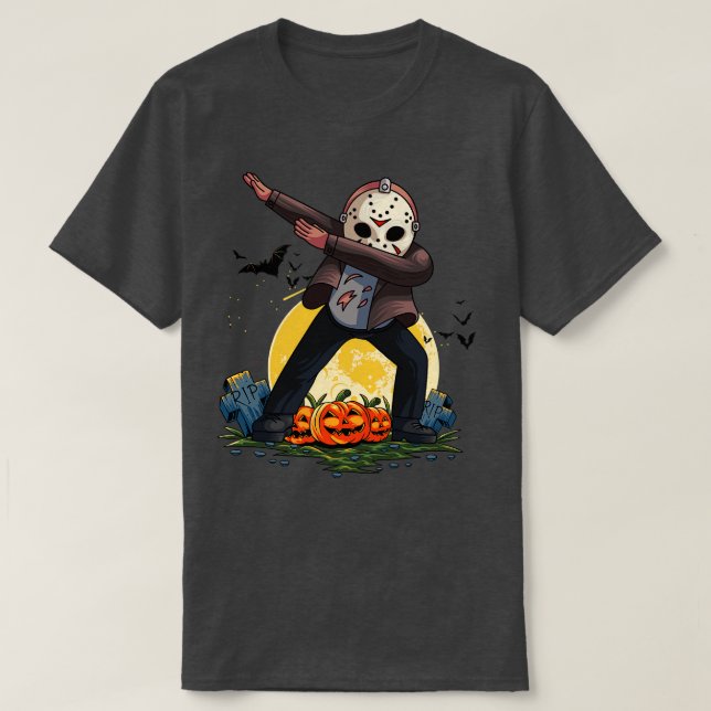 Camiseta Dabbing Serial Killer Mask Halloween (Diseño del anverso)