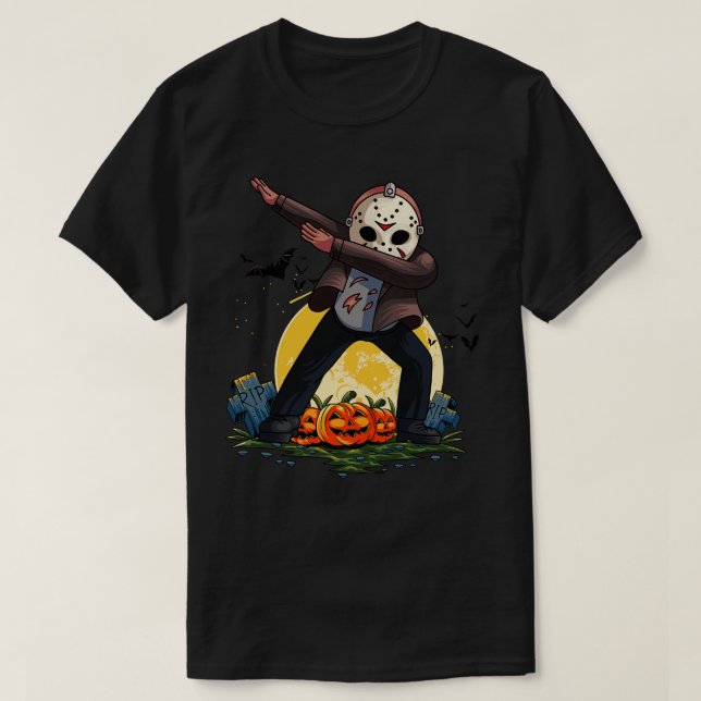 Camiseta Dabbing Serial Killer Mask Halloween (Diseño del anverso)