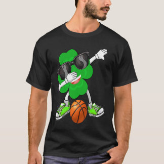 Camiseta Dabbing Shamrock & Basketball Ball St Patrick's Da