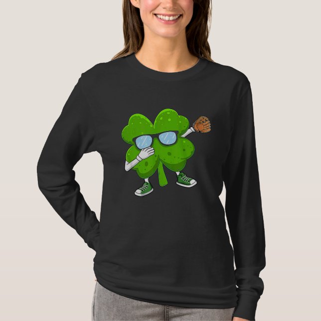 Camiseta Dabbing Shamrock cricket St Patricks Day Men Women (Anverso)