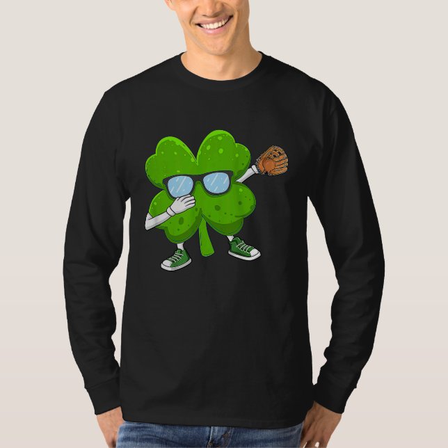 Camiseta Dabbing Shamrock cricket St Patricks Day Men Women (Anverso)