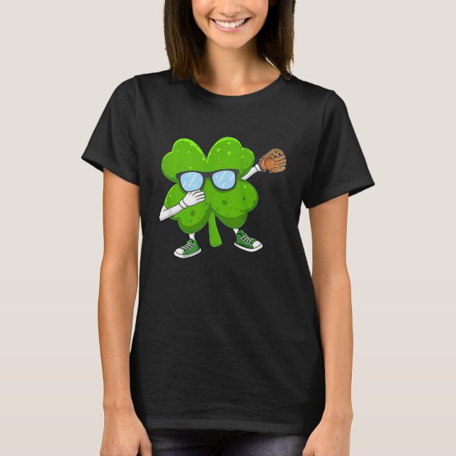 Camiseta Dabbing Shamrock cricket St Patricks Day Men Women (Anverso)