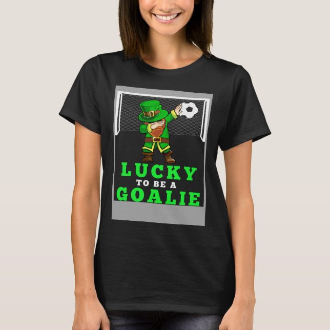 Camiseta Dabbing Shenanigans Leprechaun Unicorn Soccer Goal (Anverso)