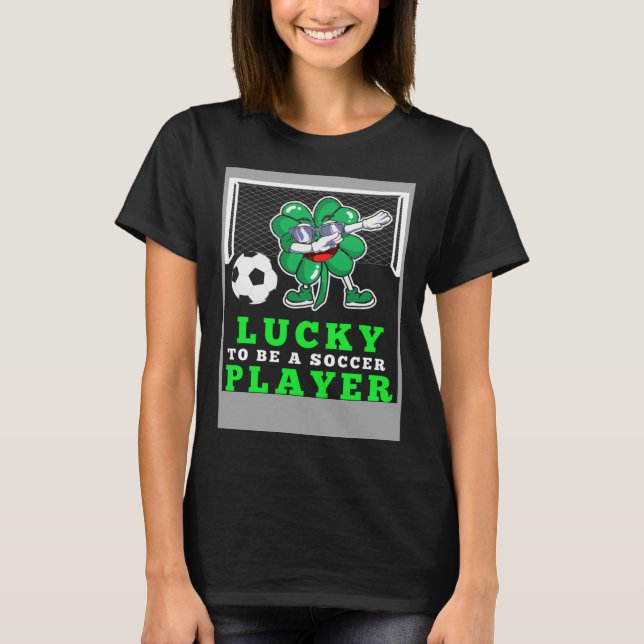 Camiseta Dabbing Shenanigans Leprechaun Unicorn Soccer Play (Anverso)
