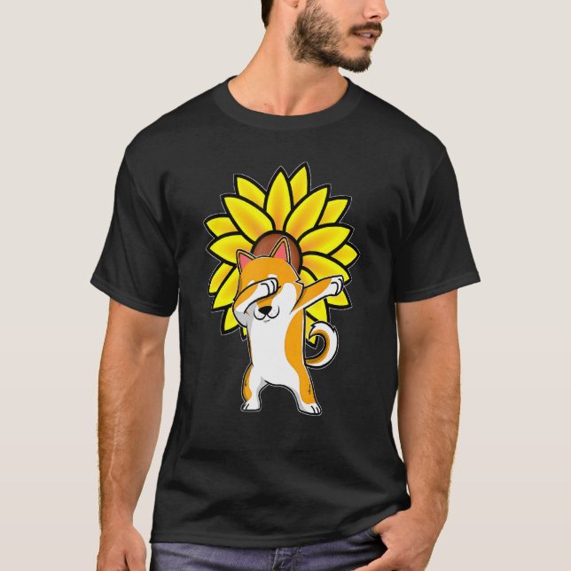 Camiseta Dabbing Shiba Akita Inu Perro atento al autismo de (Anverso)