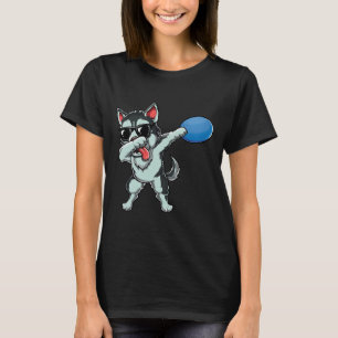 Camiseta Dabbing Siberian Husky Wolf Dog Dab Cute Disk Golf
