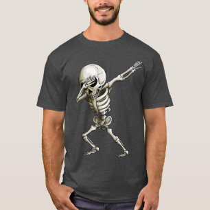 Camiseta Dabbing Skeletan Art Gracioso Jolly Roger Hallowee