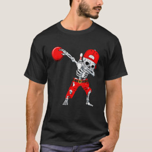 Camiseta Dabbing Skeleton Bowl Disfraz de Halloween