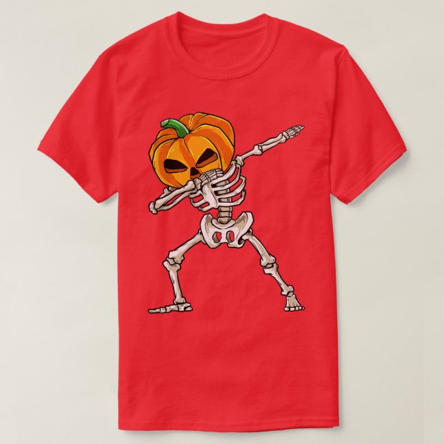 Camiseta Dabbing Skeleton Calabaza Dance Calabaza Dab Hallo (Diseño del anverso)
