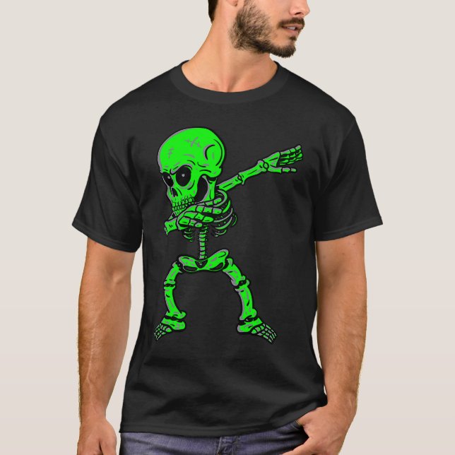 Camiseta Dabbing Skeleton  Dab Dance Skeleton Costume Hallo (Anverso)