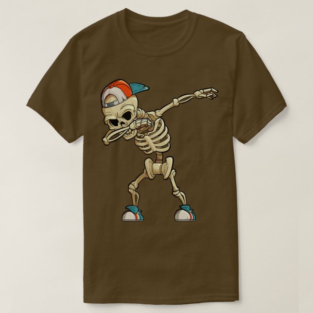 Camiseta Dabbing Skeleton Funny Dab Kids  (Diseño del anverso)