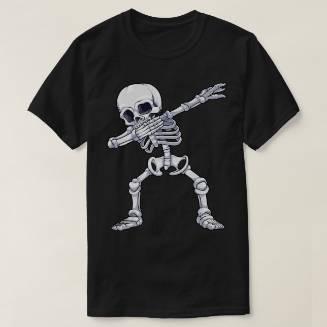 Camiseta Dabbing Skeleton Halloween Disstume divertida chic (Diseño del anverso)