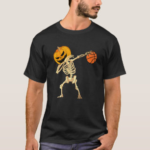 Camiseta Dabbing Skeleton Halloween Disstume madre de básqu