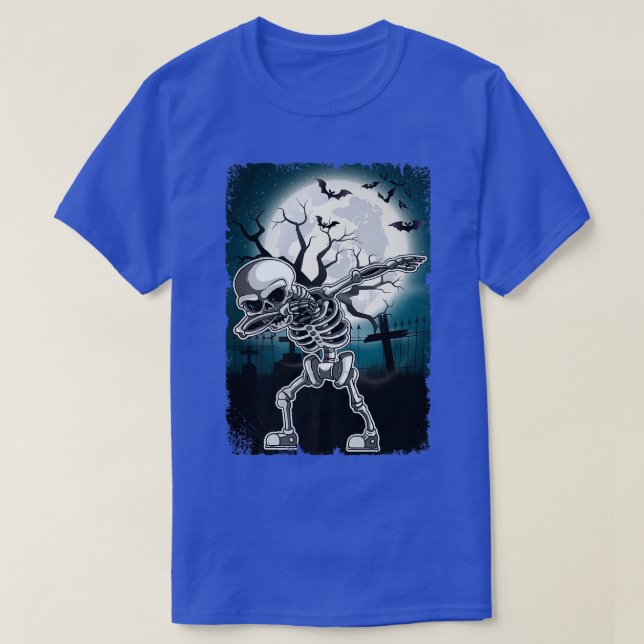 Camiseta Dabbing Skeleton Halloween Niños Guay  (Diseño del anverso)