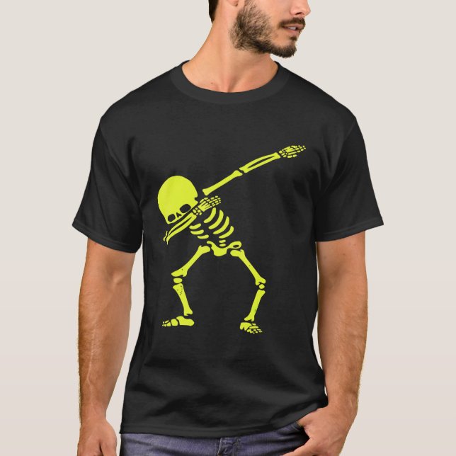 Camiseta Dabbing Skeleton Halloween Radioactive Skeleton Co (Anverso)