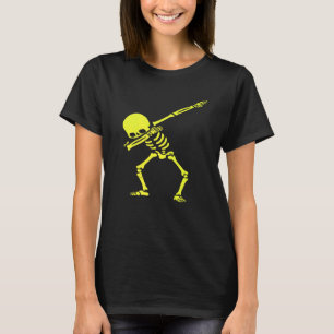 Camiseta Dabbing Skeleton Halloween Radioactive Skeleton Co