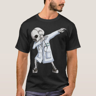 Camiseta Dabbing Skeleton médica disfraz Halloween hombres