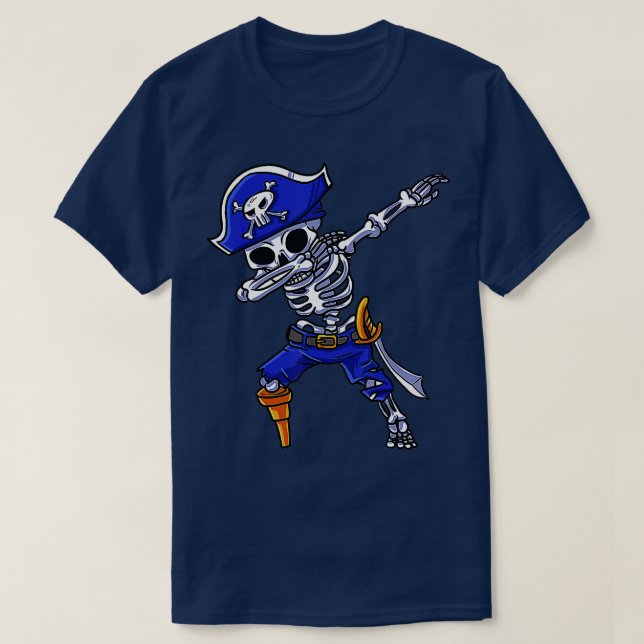 Camiseta Dabbing Skeleton Niños piratas diseñan joll de Hal (Diseño del anverso)
