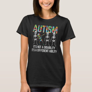 Camiseta Dabbing Skeleton No Una Conciencia Sobre El Autism