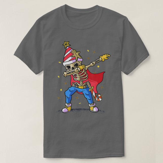 Camiseta Dabbing Skeleton Pirate Halloween Funny Dab Party  (Diseño del anverso)