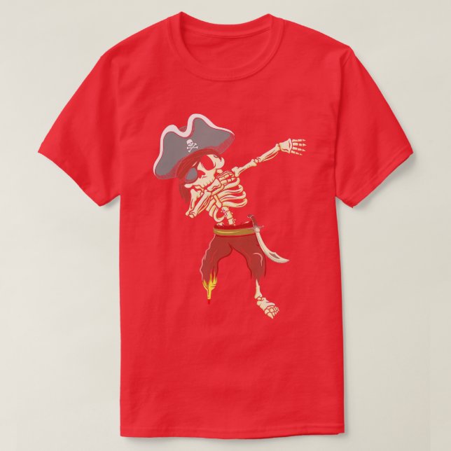 Camiseta Dabbing Skeleton Pirate Halloween Regalos Niños Ni (Diseño del anverso)