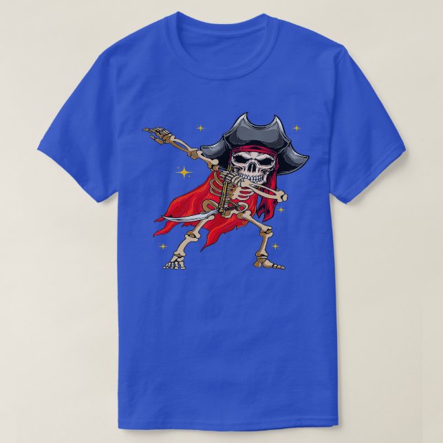 Camiseta Dabbing Skeleton Pirate Niños Halloween Jolly Roge (Diseño del anverso)