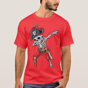 Camiseta Dabbing Skeleton Pirate T Halloween niños Jolly Ro