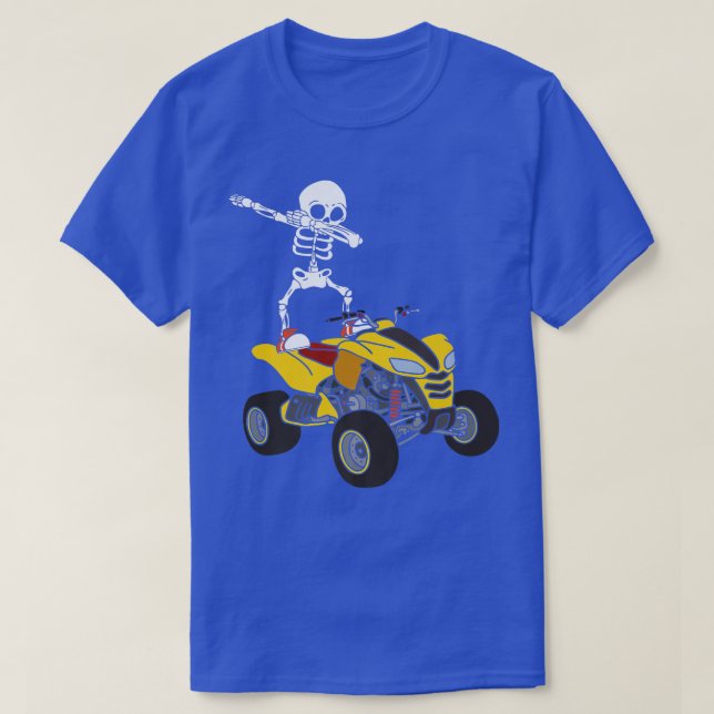 Camiseta Dabbing Skeleton Quad Bike Rider Dab Skeletan Bici (Diseño del anverso)