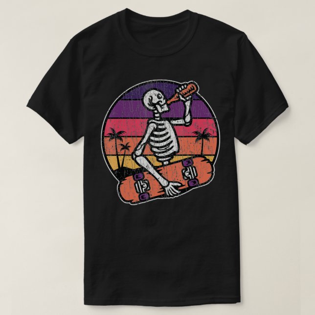Camiseta Dabbing Skeleton Skateboarding Skeletons Gi (Diseño del anverso)