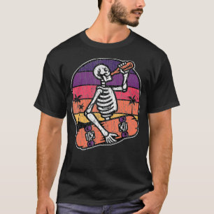 Camiseta Dabbing Skeleton Skateboarding Skeletons Gi